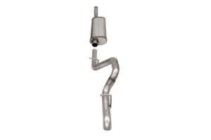 Jeep Wrangler JLU Performance Exhaust - Rear - CORSA Performance - Cat Back, Sport, Single Rear Exit, Turn Down Tip - `18-`25